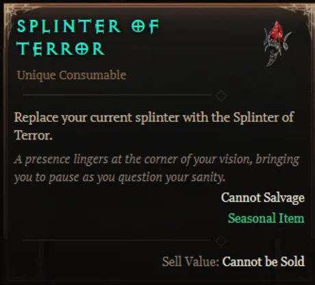 Splinter of Terror